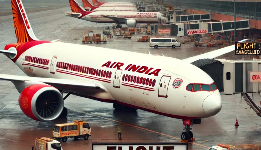 Air India cancelled flight.